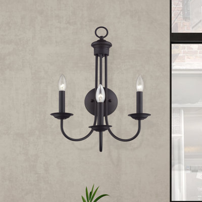3 Light Black Extra Large Wall Sconce
