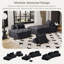 Ensemble de canapé modulaire surdimensionné de luxe moderne, canapé rembourré en chenille avec dossiers amovibles et sièges profonds Diy-832716361