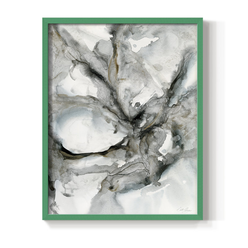 Marble Harmony, reproduction encadrée - bois massif, Vert, H 10 po x l 8 po