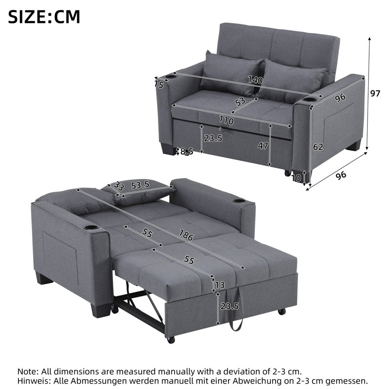 2 Seater Fabric Sofa