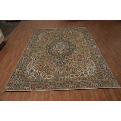Tapis traditionnel en laine fait à la main 9 x 12