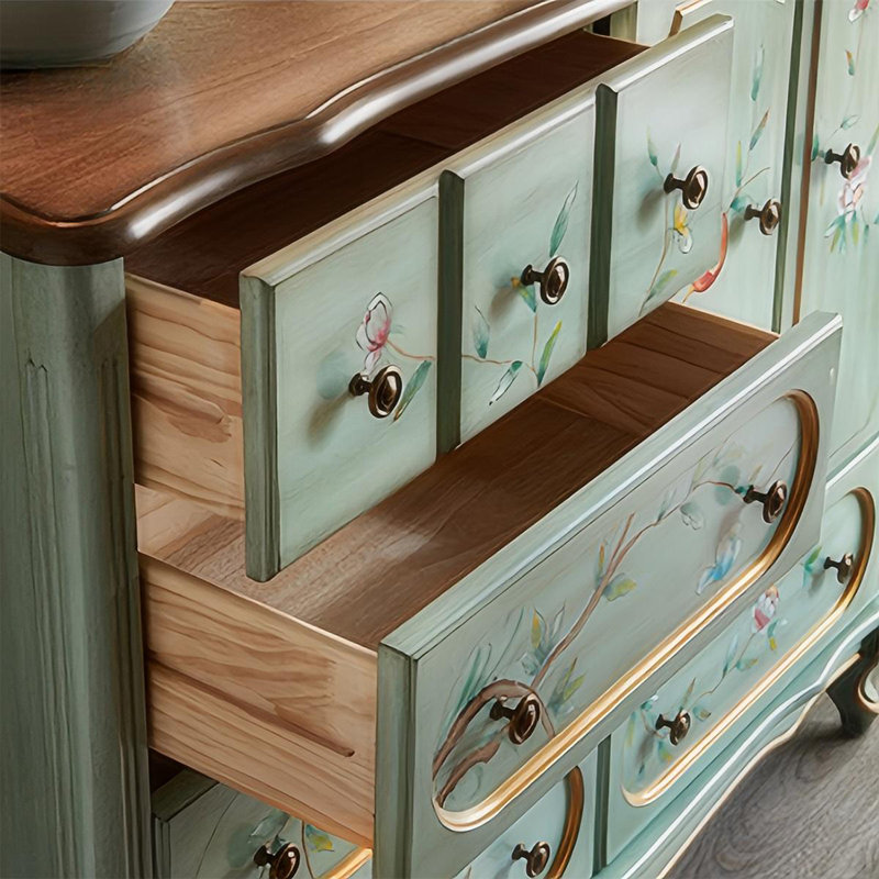 Retro Solid Manufactured Wood Accent Cabinet