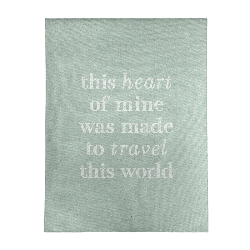 Tapis en poly citation "travel travel love quot", Rectangle 5 pi x 7 pi