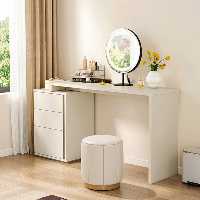 Makeup Vanity with Light mirror,3 drawers,1 chair