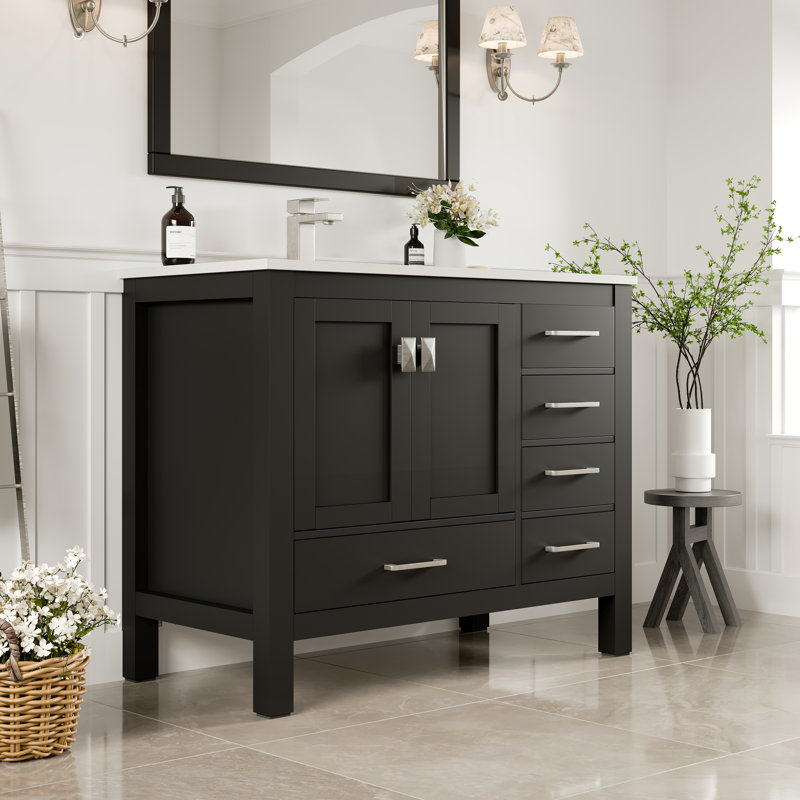 London 42" W Single Bathroom Vanity Set, Espresso