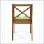 Chaise de salle à manger à accoudoirs en bois avec coussin vert résistant à l'eau (ensemble de 2)
