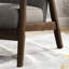 Chaise rembourrée gris foncé avec attrait moderne Mid-Century, chaise brune, cadre inclus-1726179211