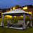 StarEcho 13 Ft. W x 10 Ft. D Steel Patio Gazebo with Netting (Tool free quick assembly)-61292557