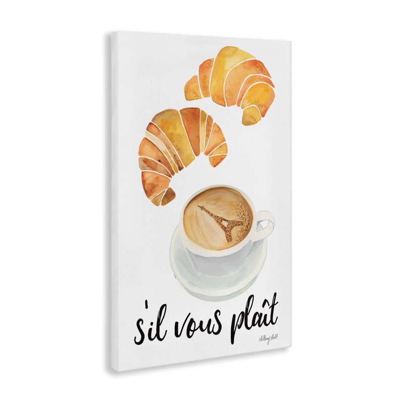 Paris Croissant and Coffee, conception de Hillary Holt, H 36 po x l 24 po