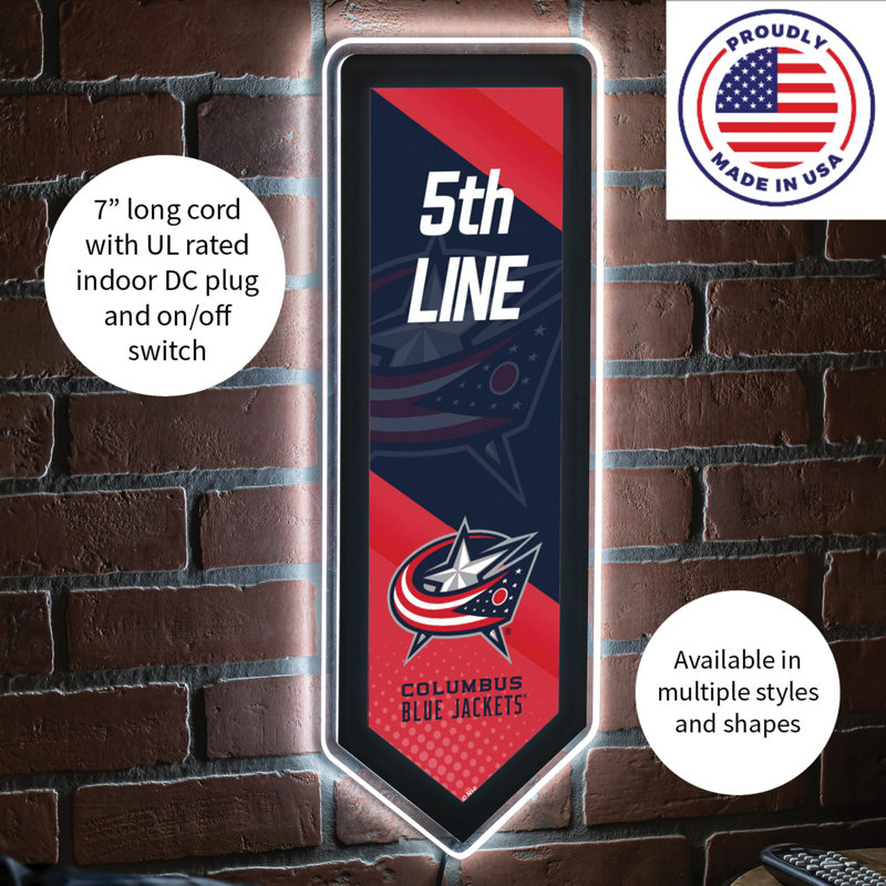 Enseigne murale NHL Team Pennant, Columbus Blue Jackets
