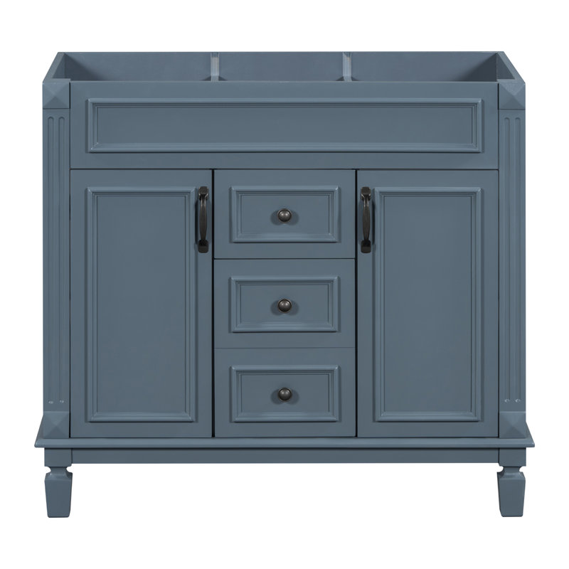 Meuble-lavabo 36 po (bases de meuble-lavabo seulement, sans lavabo supérieur), Bleu