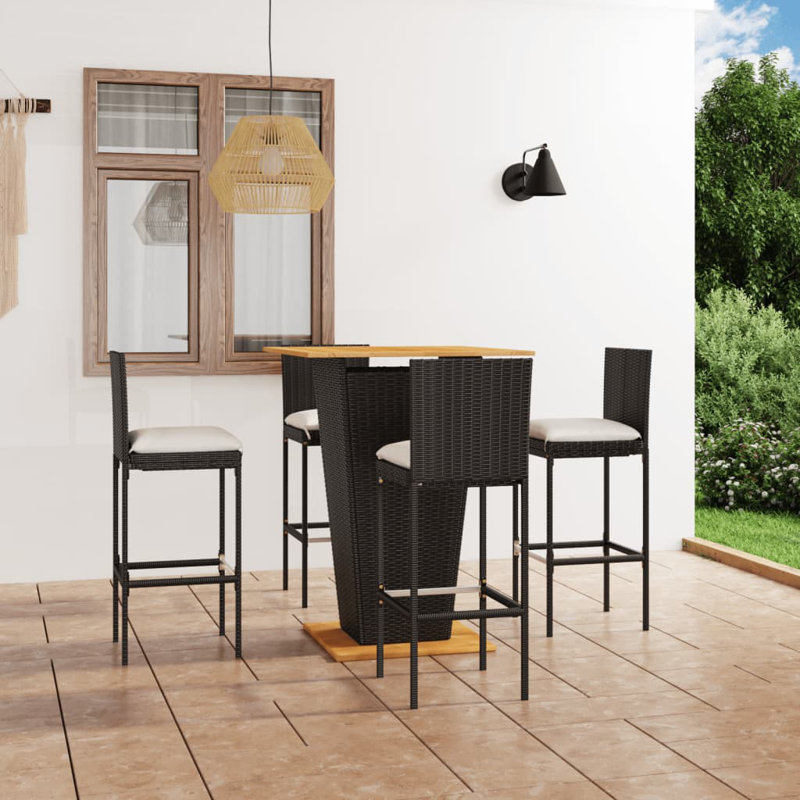 Ensemble repas pour 8 personnes avec coussins Tocarra Square, 31.5" table length, Gris, 4