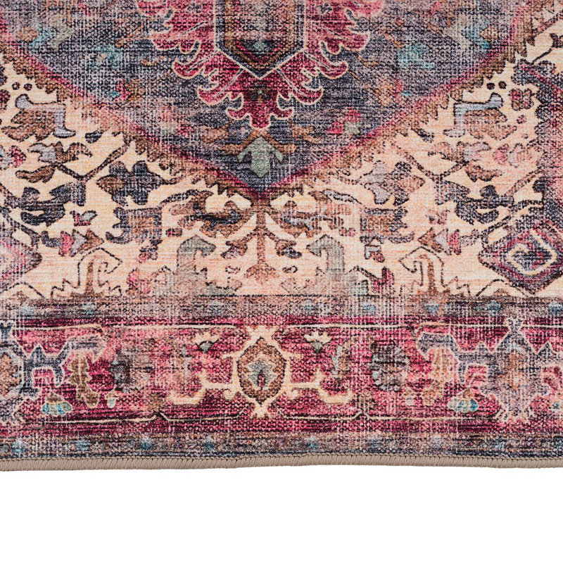 Vintage Look Washable Area Rug, Runner 80 x 300 cm
