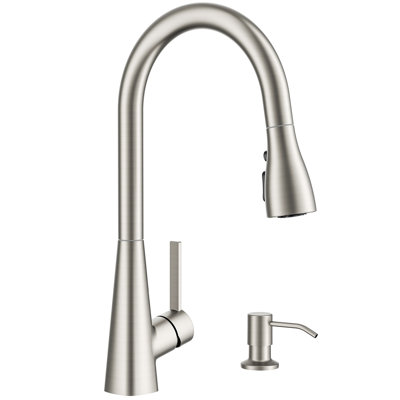 Pull Down Kitchen Faucet With Deck Plate