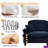 Louai 76.4"W Oversized Large Comfy Chenille Two Seater Sofa Couch with Removable Ruffles Pleats Skirts and Spindle Legs-1233340542
