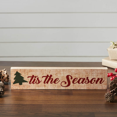 Enseigne festive «Tis The Season» 3 x 13