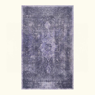 Area Rug, Washable Rug, Low-Pile, Non-Slip, Non-Shedding, Foldable, Kid & Pet Friendly - Area Rugs For Living Room, Bedroom, Kitchen