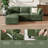 Keswick 97.2" Modern 4 Seat Upholstered Chenille L Shaped Sectional Sofa with Storage Ottoman-147032162