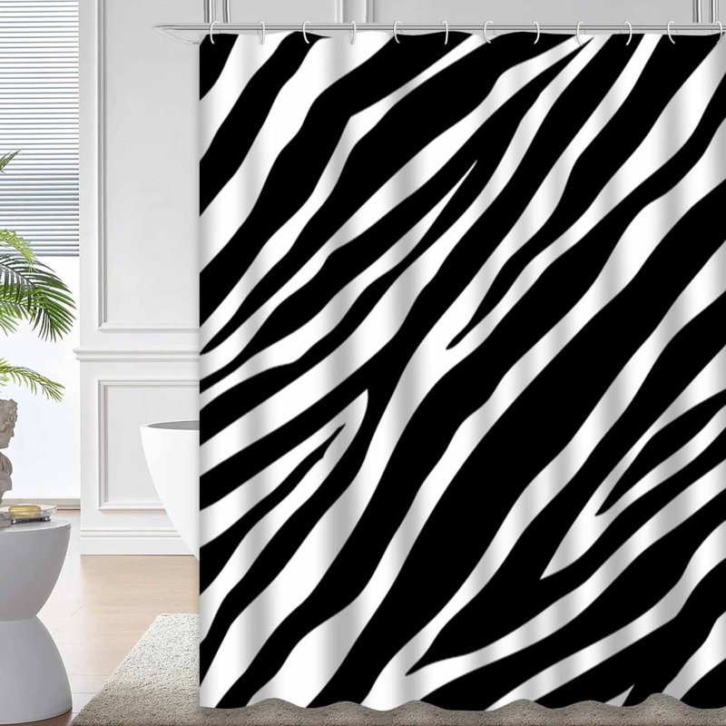 Rideau de douche Zebra, L 72 po x l 84 po