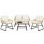 Patio Conversation Set with Cushions and Pillows-683389606