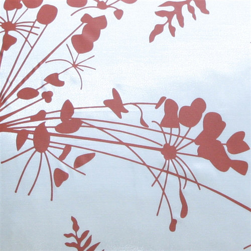 Coussin décoratif fleur Carlea, Blanc / Rouge