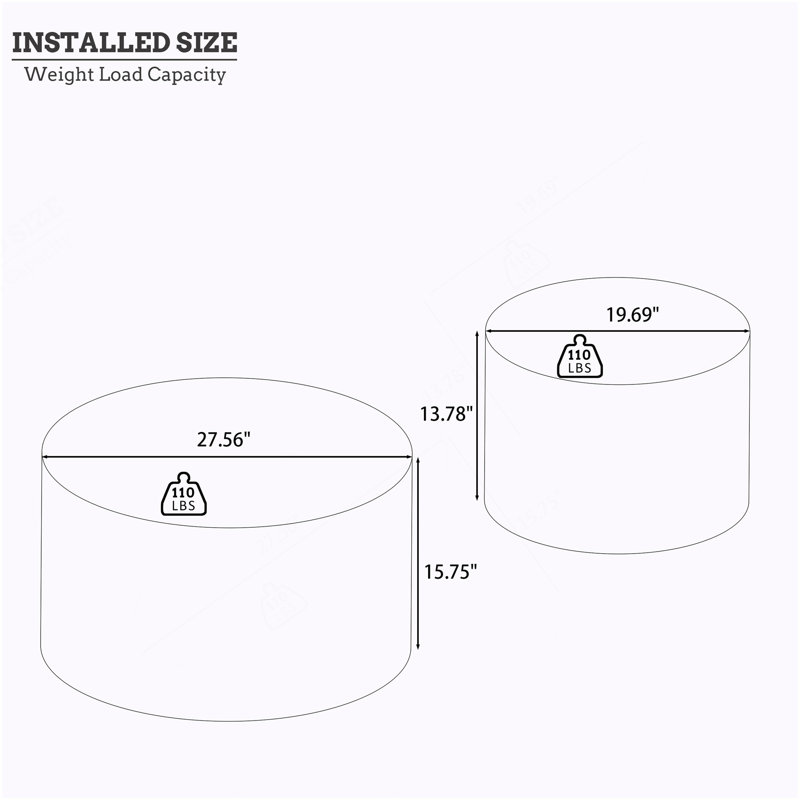 Ensemble de tables basses rondes NEST
