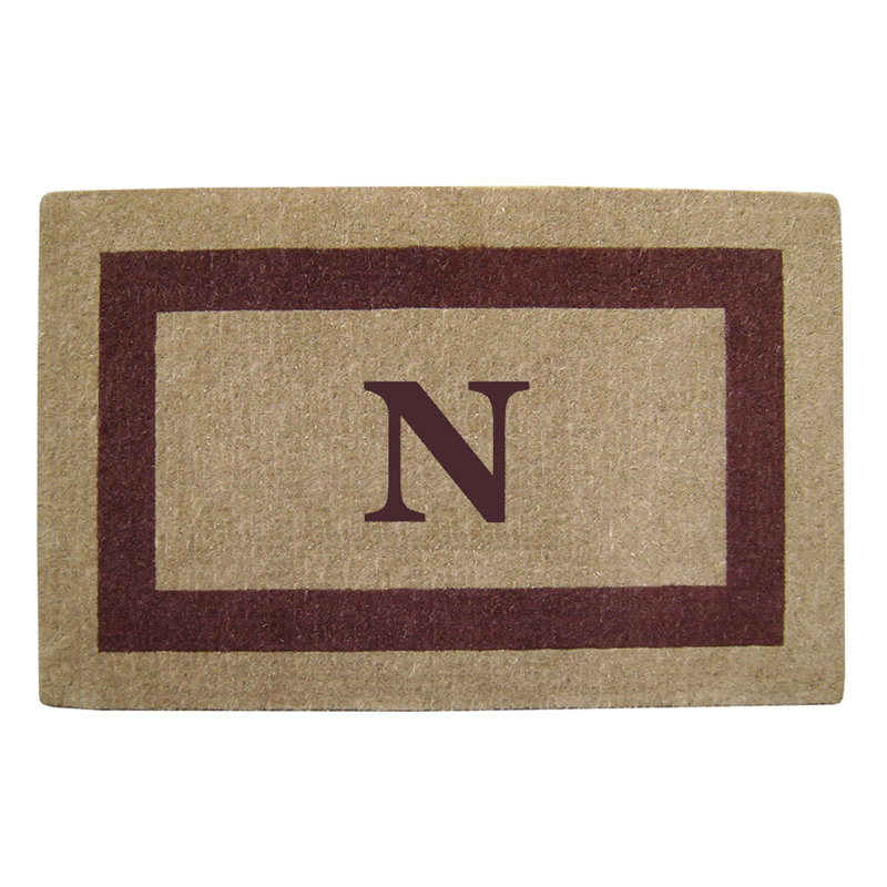 Tapis de porte antidérapant pour l'extérieur, N, L 22 po x L 36 po, Brun