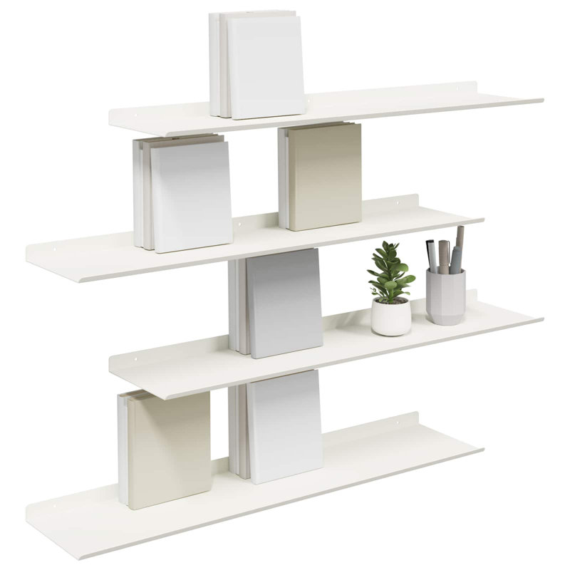 Steel Floating Shelf, White