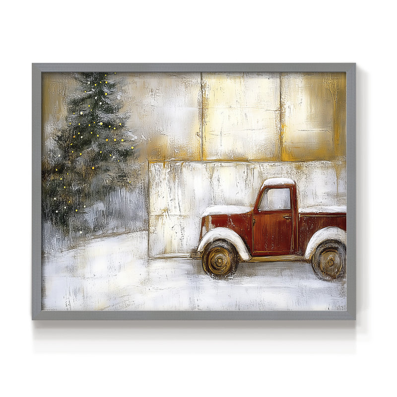 Chirstmas Art-DXLI -Framed Print - Restickable, Gris, H 11 po x l 14 po