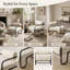 Fauteuil d'appoint 27 po avec cadre moderne en métal, méridienne confortable pour le salon, la chambre à coucher, le balcon et les petits espaces-943763847