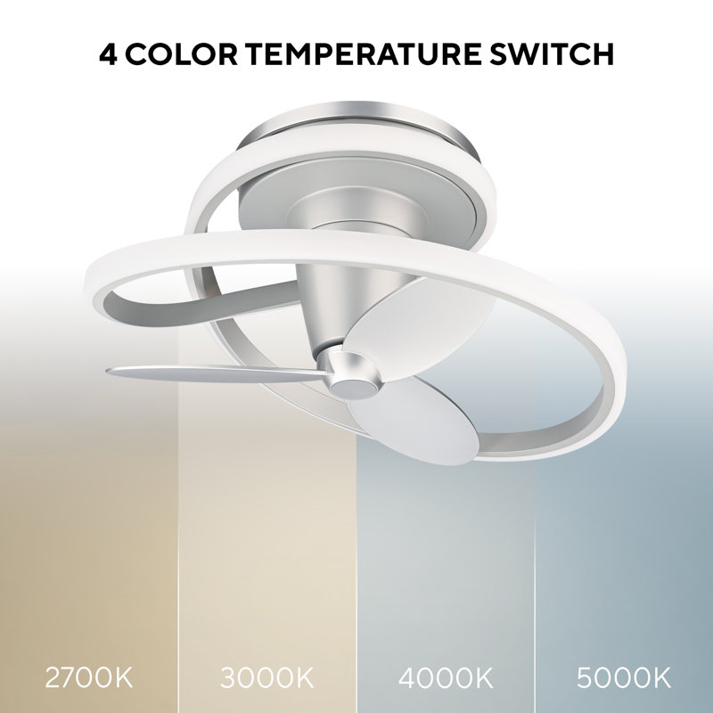Veloce 3-Blade Smart Fandelier, Titanium Silver