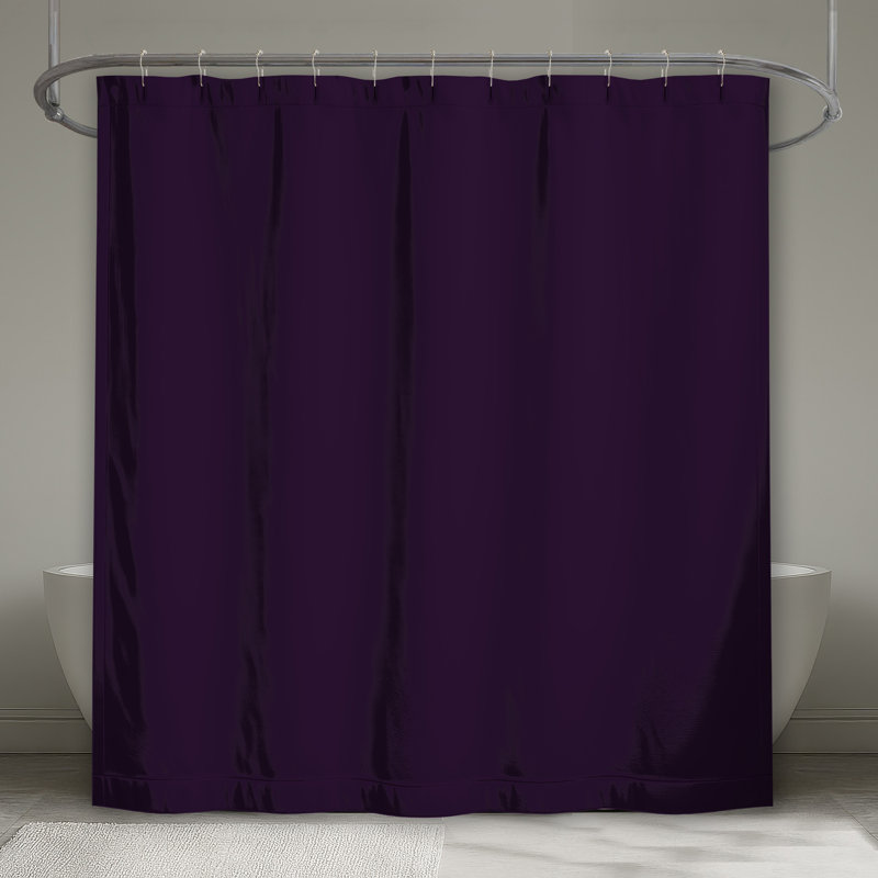 Solid Purple Color Shower Curtains Extra Long, 70in W x 72in H