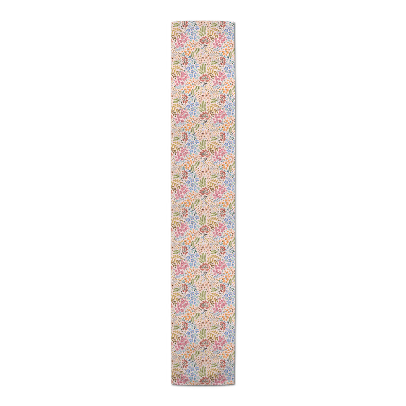 Chemin de table floral, 90 po x 16 po, Rose