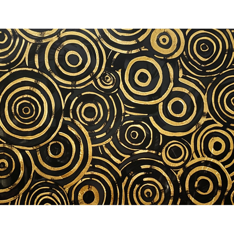 Delmaro Abstract Shower Curtain, 93"H x 70"W