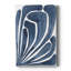Feuille bleue stylisée II - peinture sur toile tendue-739948450