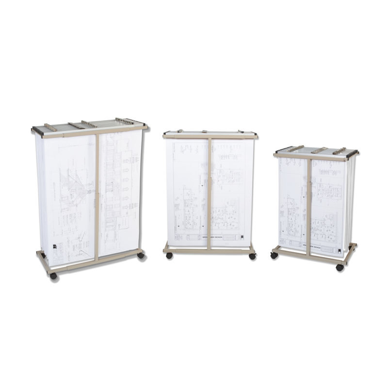 Centre de plan mobile de rangement vertical Brookside Design