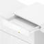Bureau de meuble-lavabo avec miroir, plateau de table rabattable et 7 tiroirs, ensemble de meuble-lavabo de coin, blanc-721554582