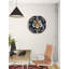 Horloge murale en verre trempé, décor tigre, bleu et or, horloge murale ronde, horloge à thème animalier, horloge moderne, idée cadeau unique-924247267-924247269