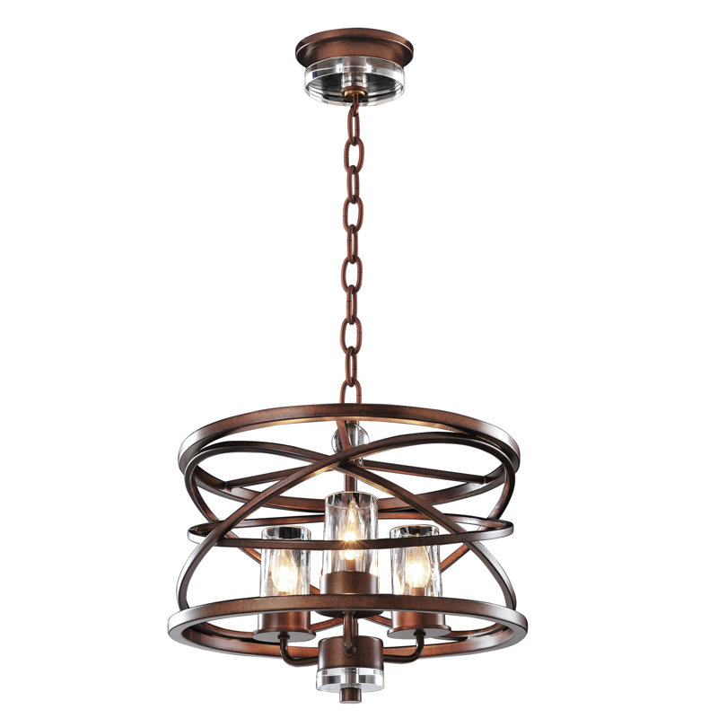 Eternity 3 LT Etruscan Bronze Chandelier Kalco