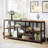 70.9 Inch Extra Long Industrial Console Table With 3-Tier Storage Shelves, Narrow Sofa Table For Entryway And Hallway, Rustic Accent Furniture
