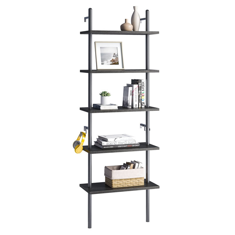 Bomer 180cm H x 60cm W Metal Ladder Bookcase