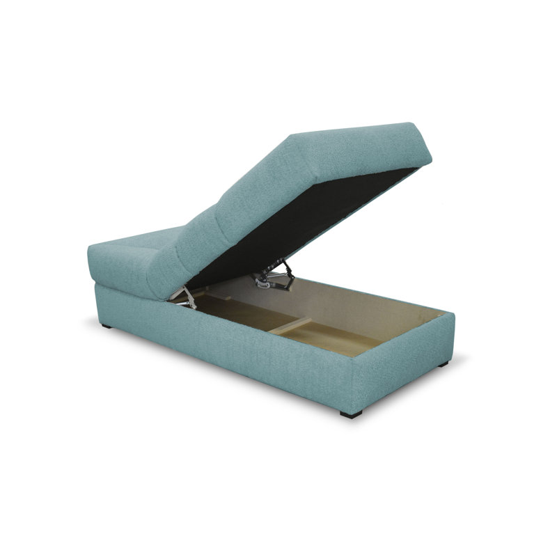 Upholstered Chaise Lounge, Teal