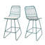 Set Of 2 Modern Outdoor Counter Stools With Water-Resistant Cushions-2141150055
