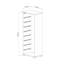 Armoire polyvalente moderne 17,9 po x 48,0 po x 11,8 po | 100% panneau de particules enduit de mélamine, épaisseur: 0,7 pouce | Comprend de nombreuses tablettes, des pieds en plastique et une conception murale | Parfait pour les solutions de bureau à d-440259419