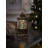 Snow Lantern with Seated Couple on a Bench