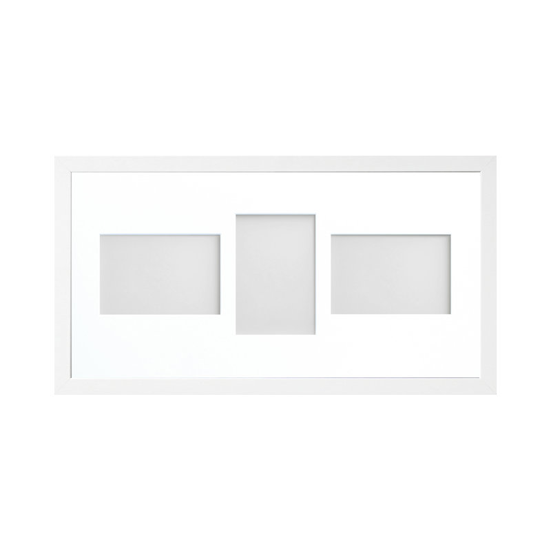 Alaoui Matte Picture Frame with Mat, White, 7cm x 5cm