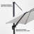 Rocshelle quare Right-left Tilt Cantilever Umbrella with Base and 360-degree Rotation-225910566-248276125