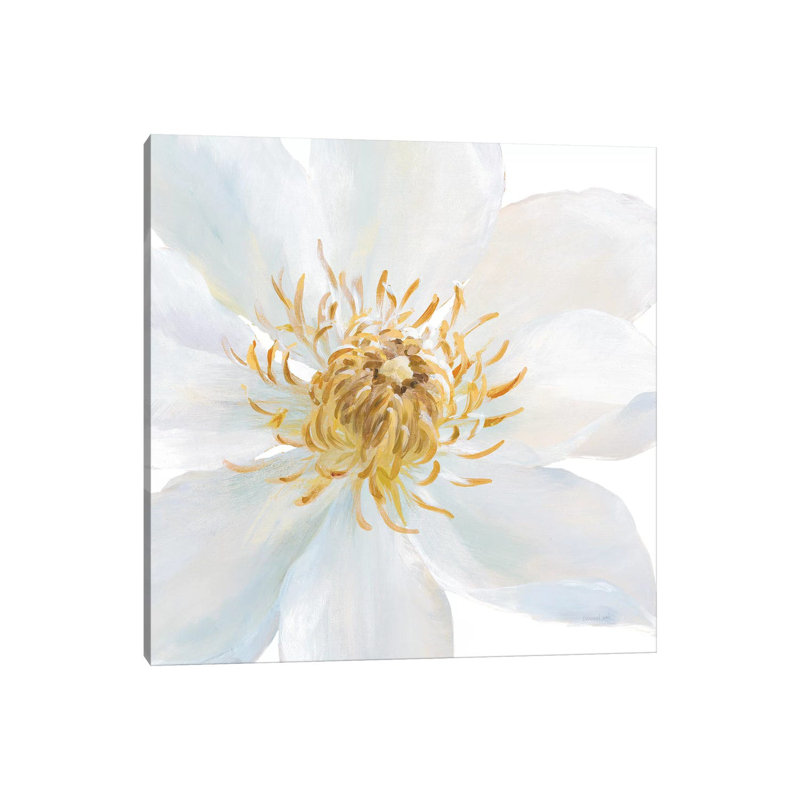 Contemporary Clematis Gray by Danhui Nai - Wrapped Canvas Gallery-Wrapped Canvas Giclée, 66.04 cm H x 66.04 cm W x 1.91 cm D