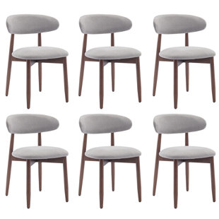 Vannie Solid Wood Upholstered Side Chair Dining Chair (Ensemble de 6)