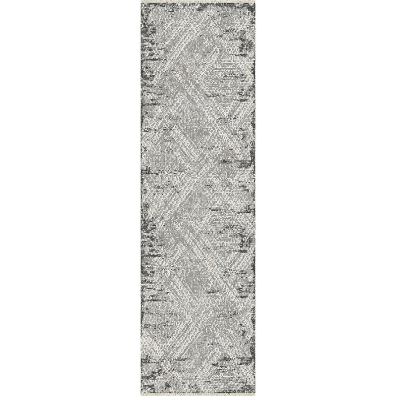 Tapis gris, Tapis de couloir 2 pi x 7 pi 5 po